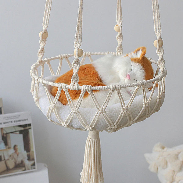 Hamac Macramé pour Chats Relax